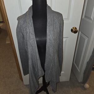Maurices Charcoal Open Front Cardigan